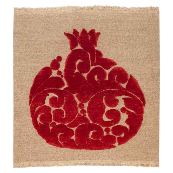 سجاد كليم إيراني أصيل من الصوف، مصنوع يدوياً في كرمان بتصميم الرمان