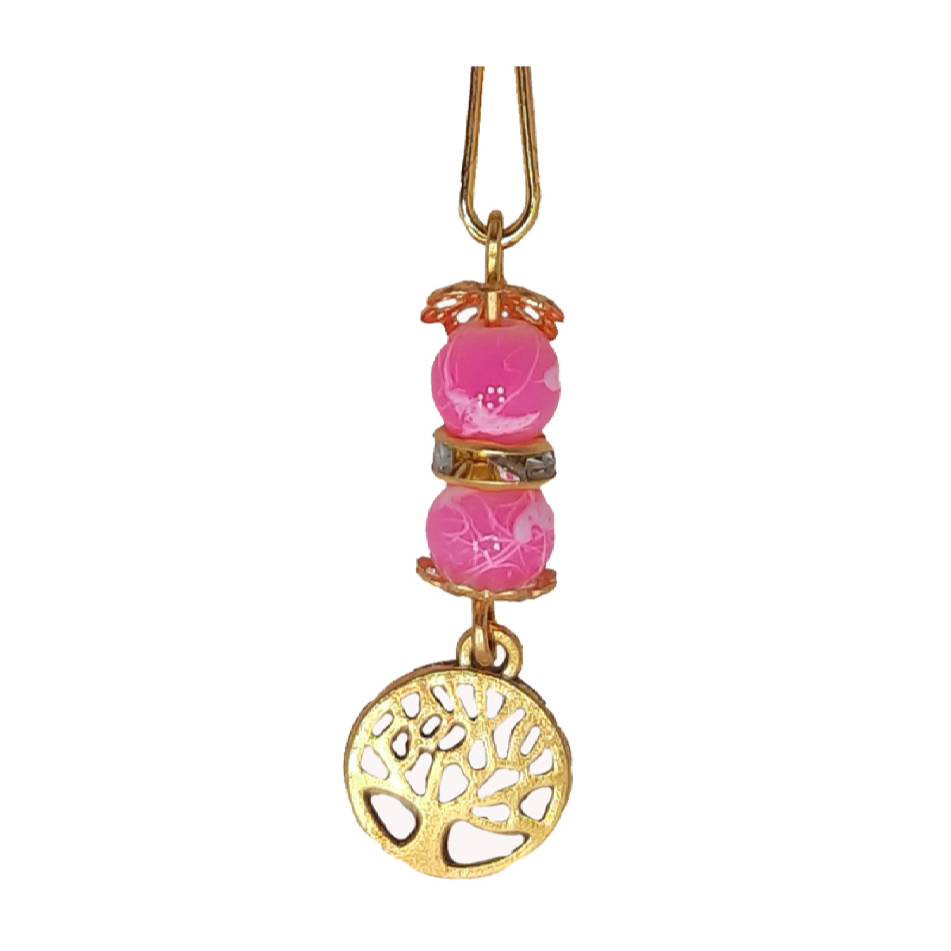 دبابيس حجاب على شكل حرف U بدون تعرج للنساء المسلمات بتصميم الشجرة (4 قطع)