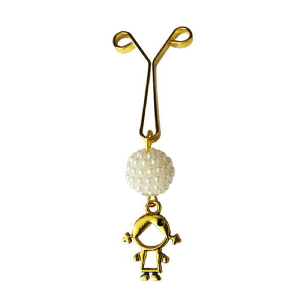 دبابيس حجاب على شكل حرف U للبنات المسلمات بتصميم اللؤلؤ