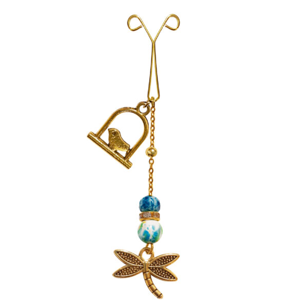 دبابيس حجاب على شكل حرف U للنساء المسلمات مع قلادة اليعسوب الطويلة