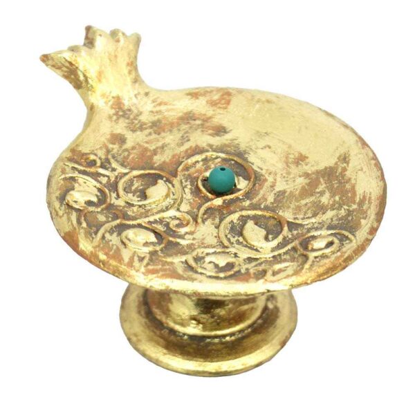 حامل بخور فخاري مصنوع يدويًا – تصميم رمان مع قاعدة