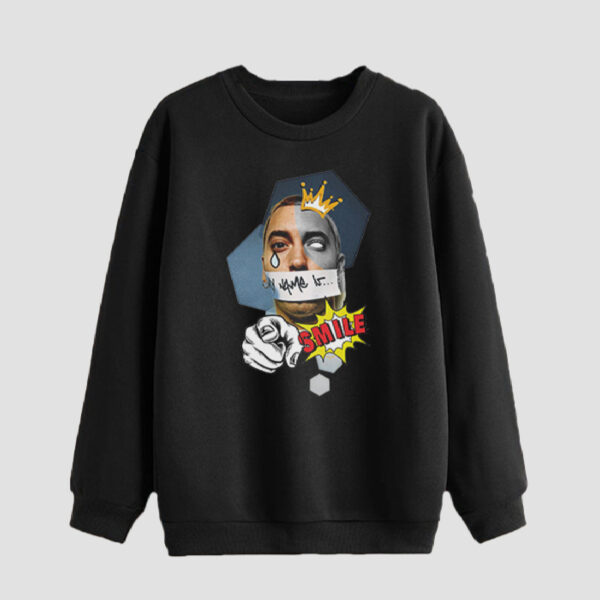 سويت شيرت رجالي برقبة دائرية بتصميم مجرد لأمينيم