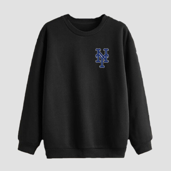 سويت شيرت رجالي برقبة دائرية من القطن باللون الأسود لفصول البرد