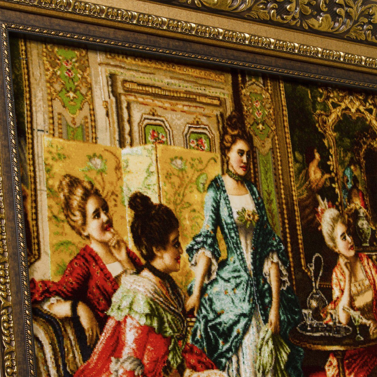 سجادة إيرانية تصويرية محبوكة يدويًا من تبريز تصور مساء شعري لأرتورو ريتشي