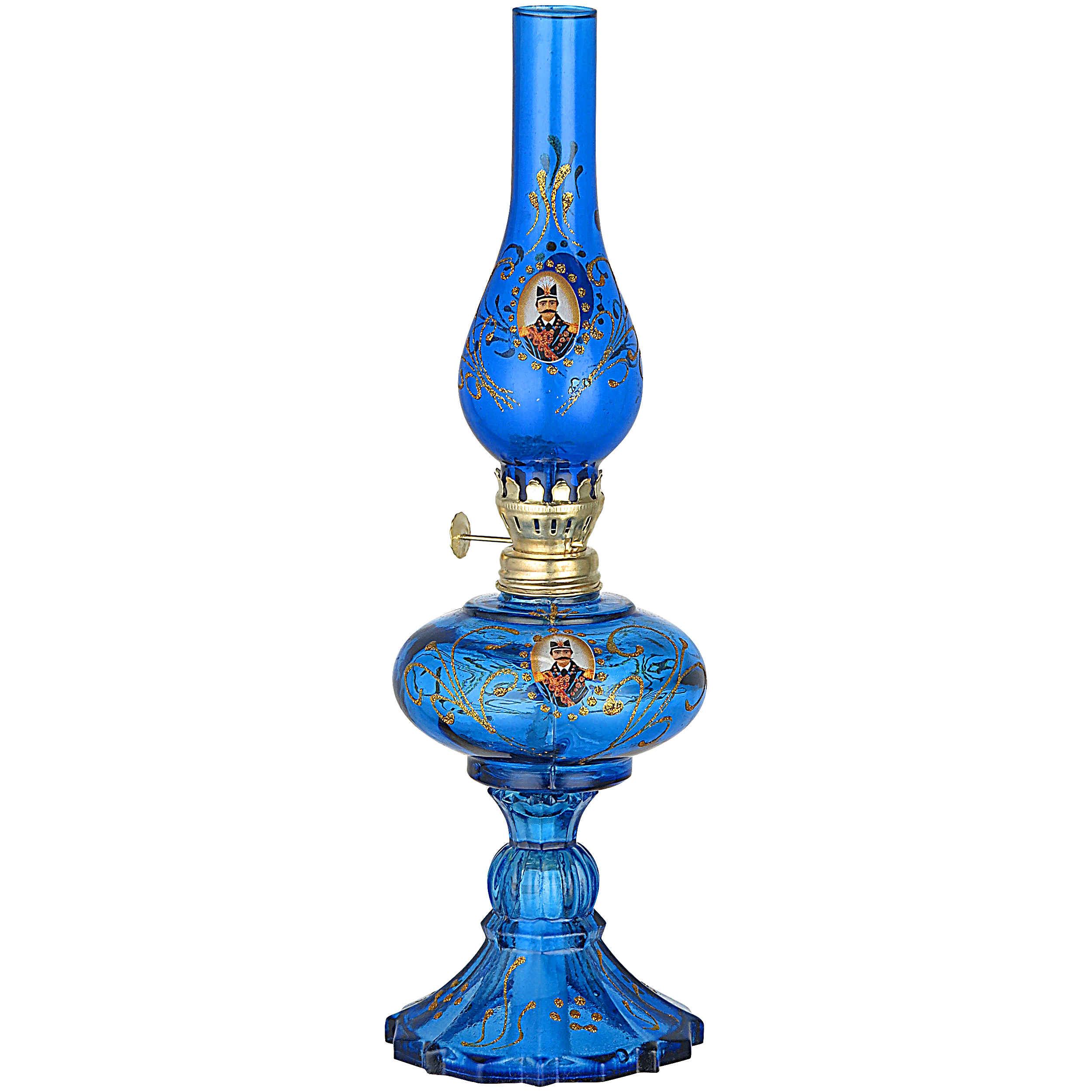 مصباح كيروسين زجاجي إيراني بتصميم شاه عباسي