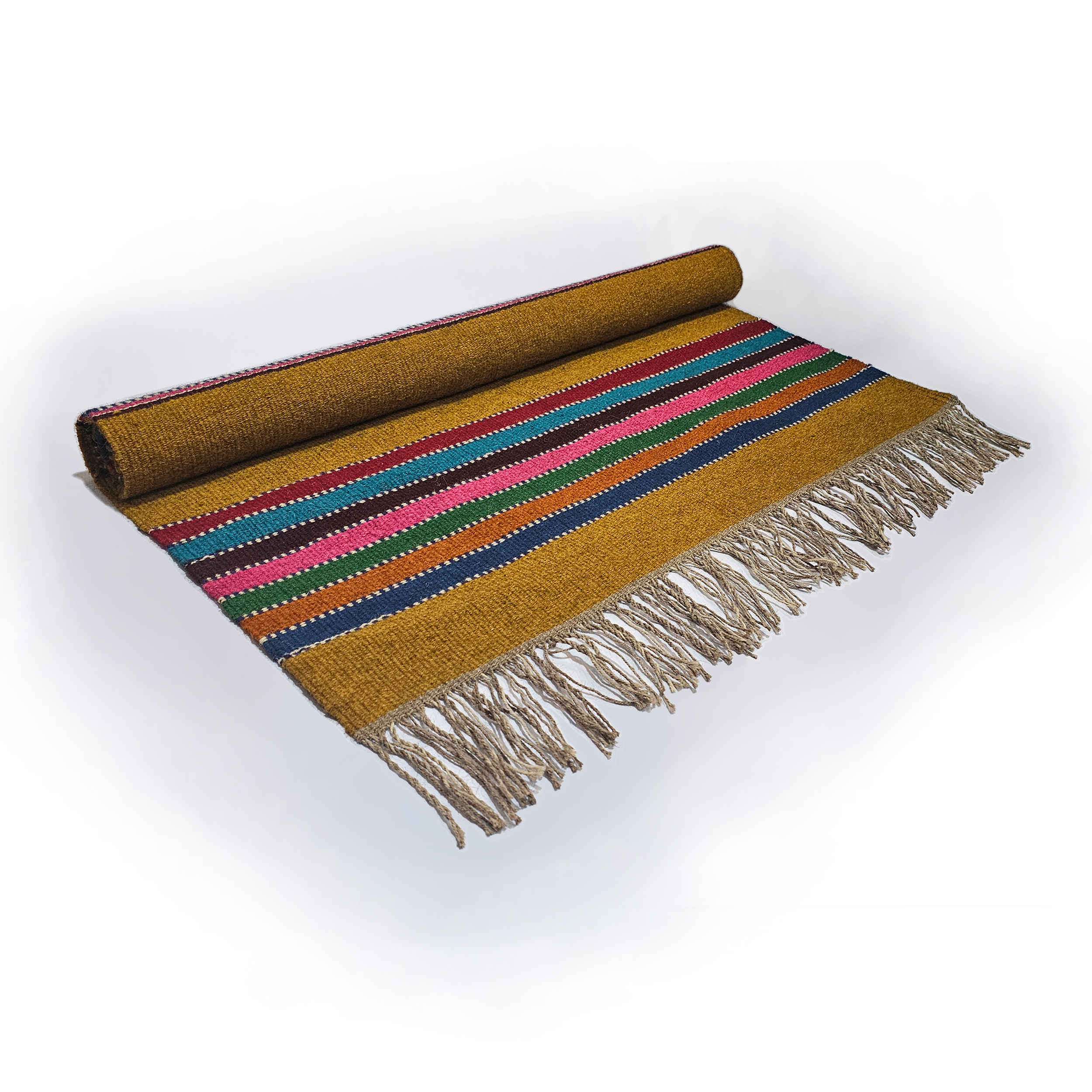 سجادة جاجيم إيرانية منسوجة في لرستان بخطوط بنية