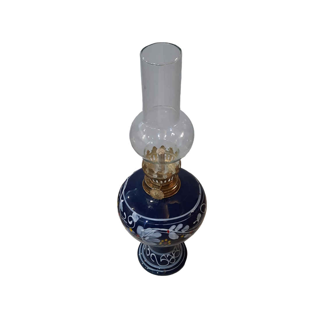 مصباح كيروسين خزفي إيراني بفن الرسم اليدوي