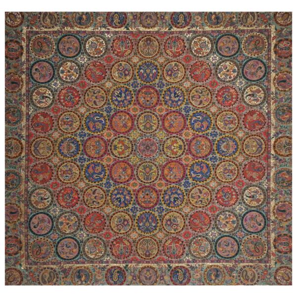 غطاء طاولة تيرمه إيراني فاخر بنقشة زهرية سهند