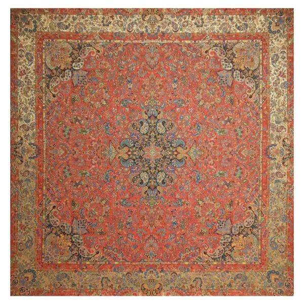 غطاء طاولة تيرمه إيراني فاخر بنقشة زهرية سپهر