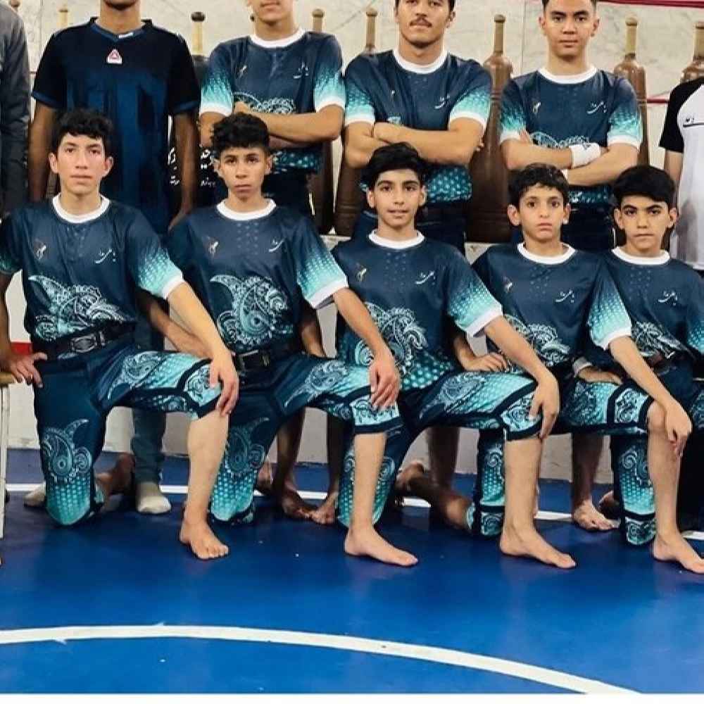 سروال رياضي زُورخانة إيراني قصير 3/4 للأولاد من قماش القطن المرن