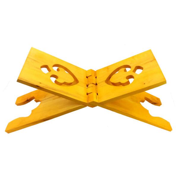 رَحْل خشبي قابل للطي للقرآن بتصميم إسلامي