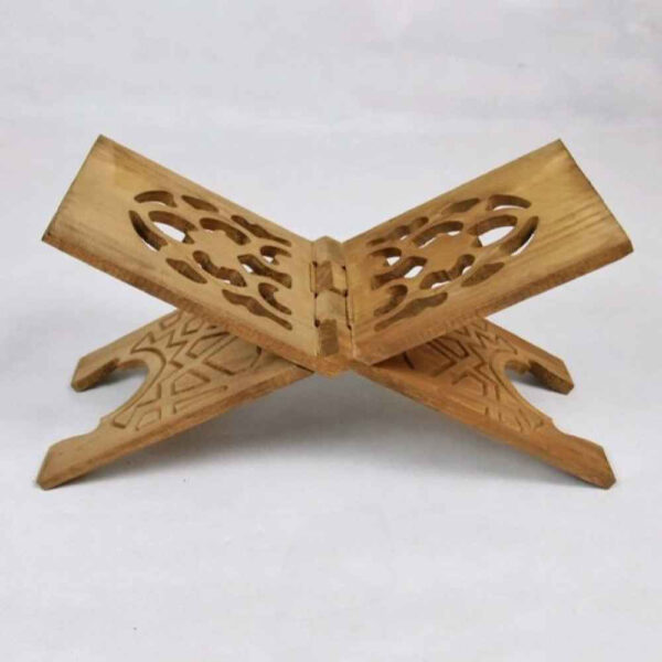 رَحْل خشبي قابل للطي للقرآن بتصميم أنيق