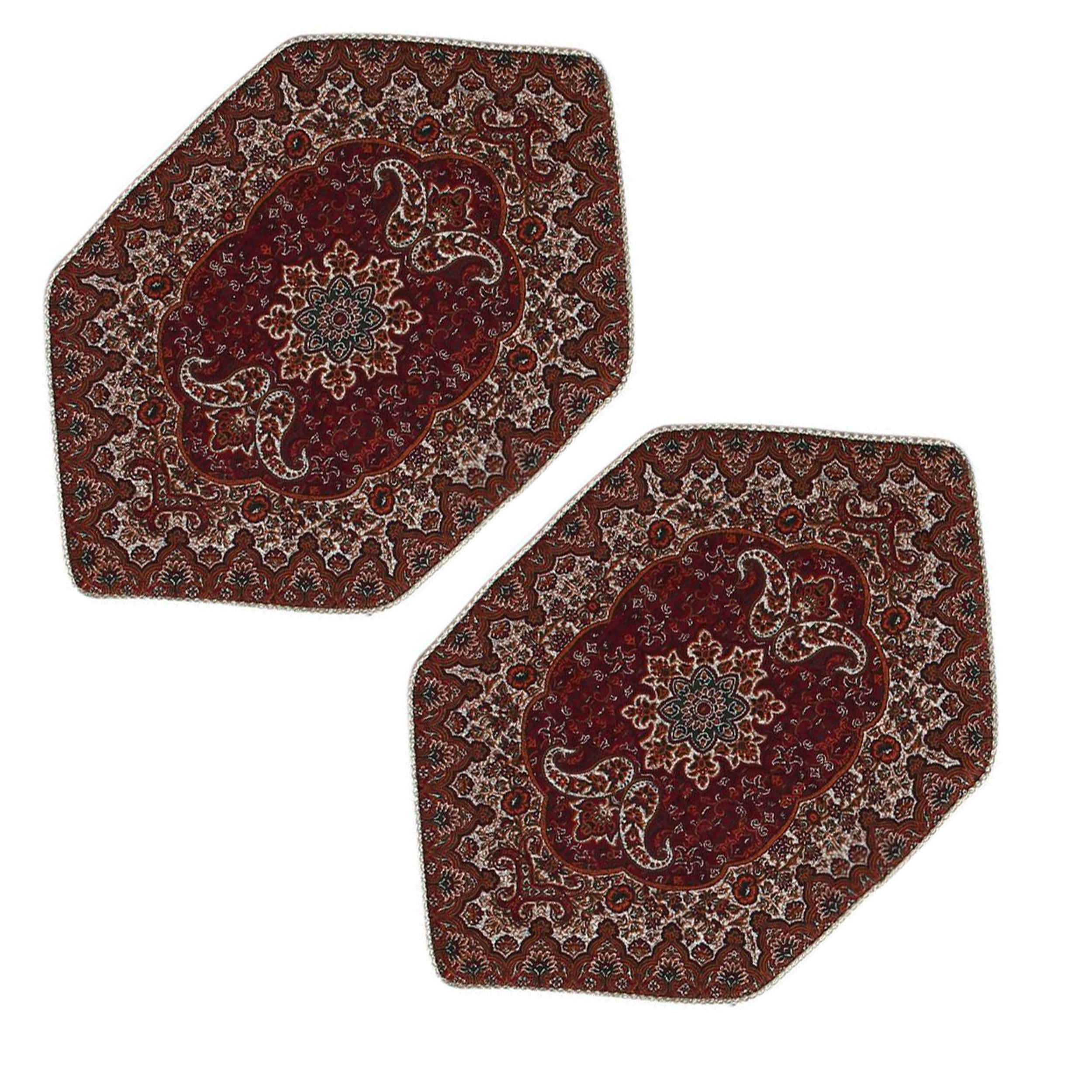 مجموعة من 3 غطاء طاولة تيرمه إيراني فاخر بنقشة زهرية