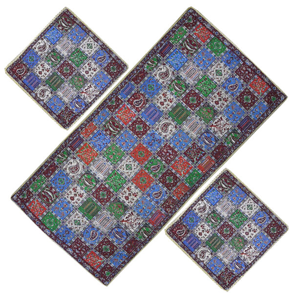 مجموعة من 4 غطاء طاولة تيرمه إيراني فاخر شهداد