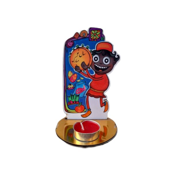 زينة طاولة مع شمعة صغيرة موديل حاجي فيروز