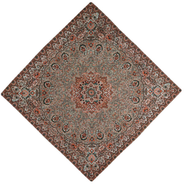 غطاء طاولة تيرمه فاخر بنقشة البازلي الإيراني دلبان