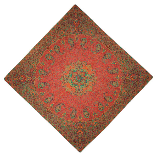 غطاء طاولة تيرمه فاخر بنقشة البازلي الإيراني نرغول