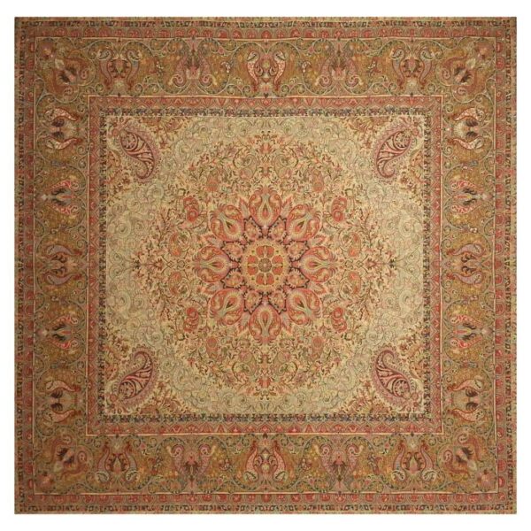 غطاء طاولة تيرمه فاخر بنقشة البازلي الإيراني