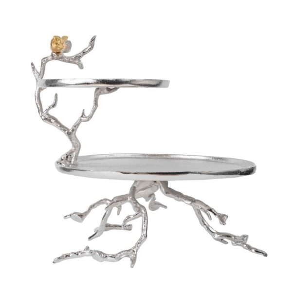 حامل تقديم من الألمنيوم متعدد الاستخدامات للمقبلات والحلويات