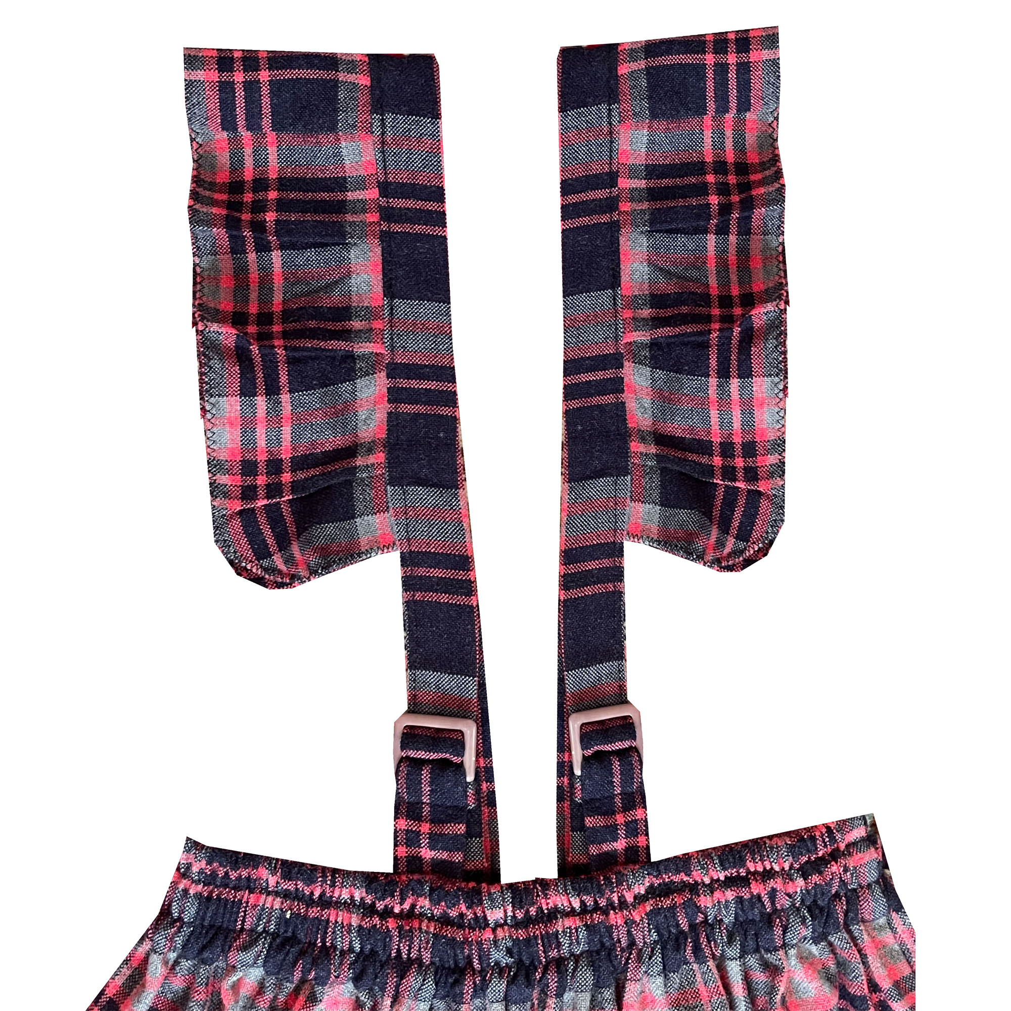 تنورة نسائية مع حمالات بتصميم مقلم