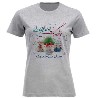 تيشيرت نسائي نصف كم لاحتفال رأس السنة الإيرانية – تصميم نابض بالحياة