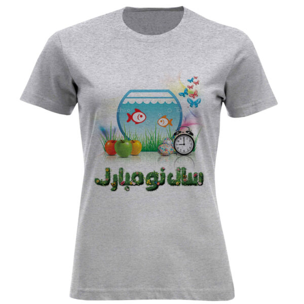 تيشيرت نسائي نصف كم بطبعة مستوحاة من هفت‌سين – احتفال ثقافي