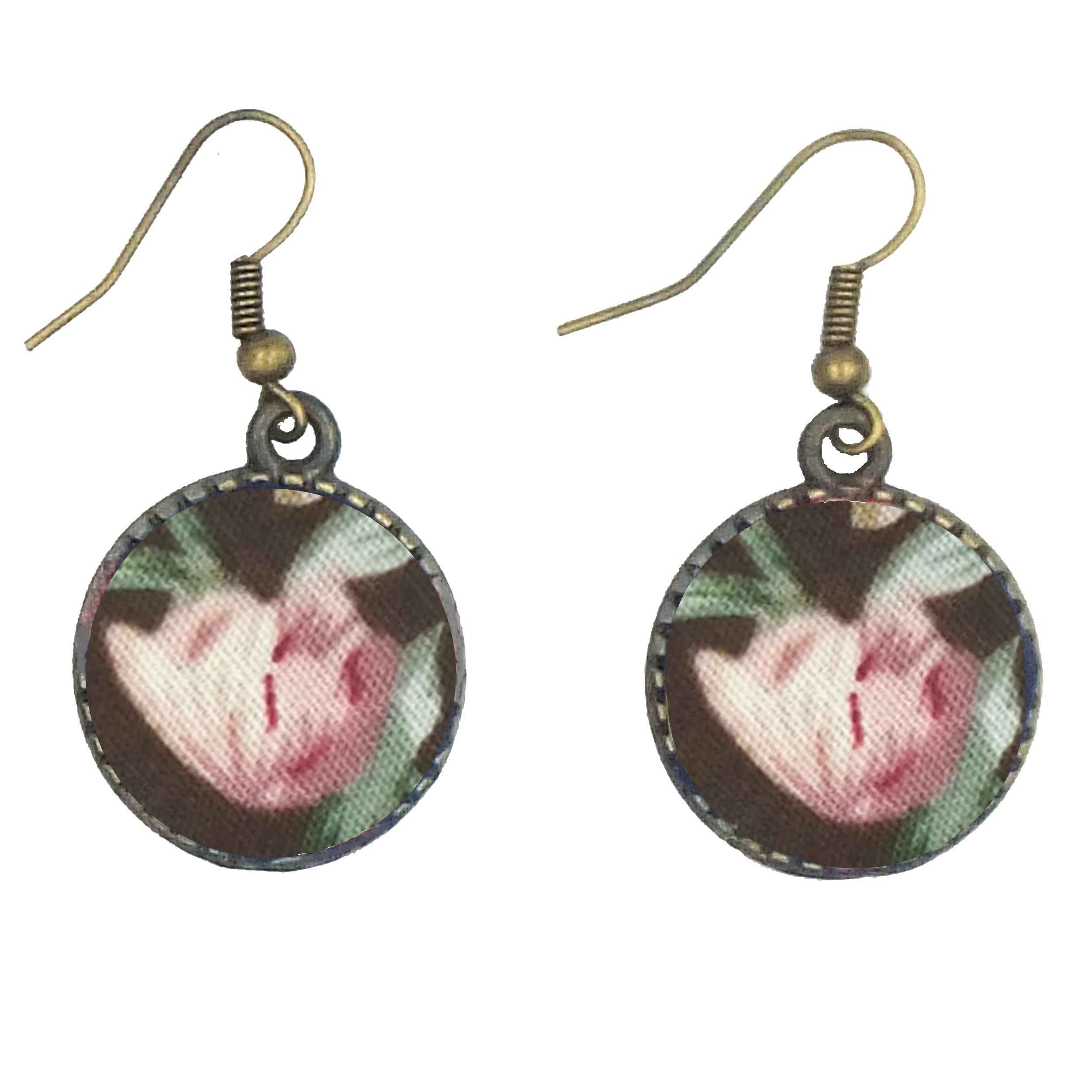 طقم شريط رأس متقاطع مزخرف بنقوش نباتية وأقراط للنساء