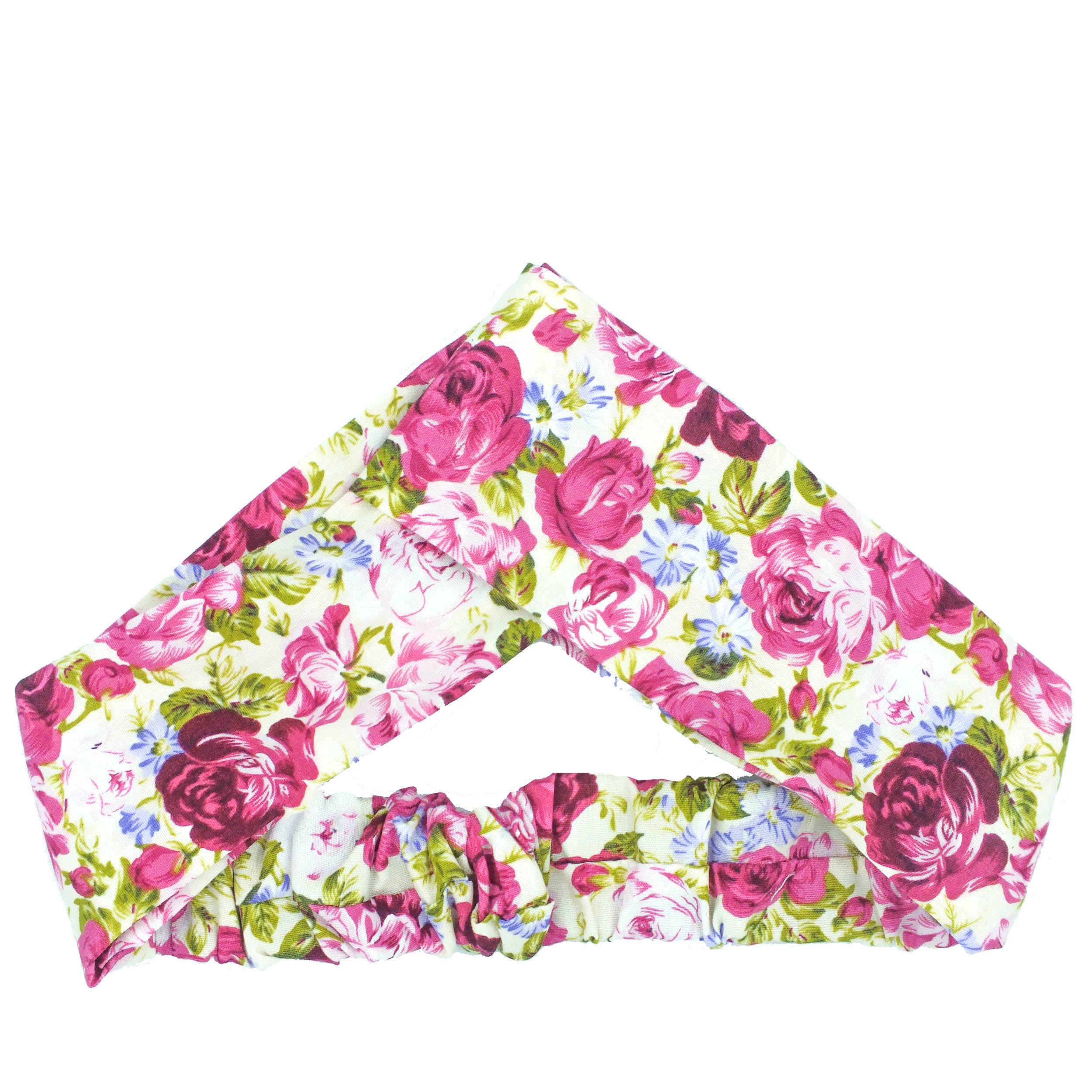 طقم شريط رأس متقاطع مزخرف بالورود وأقراط للنساء باللون السماوي