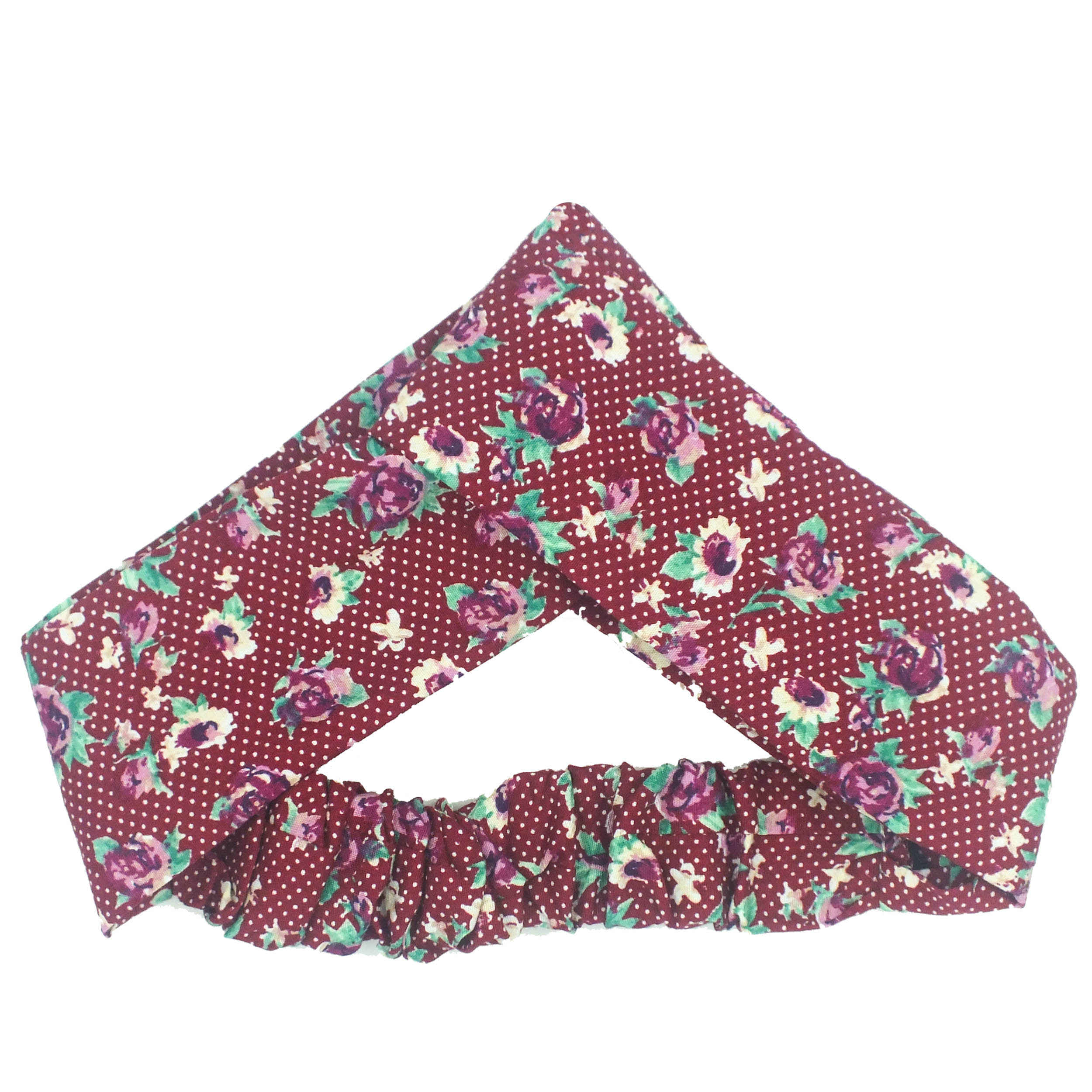 طقم شريط رأس متقاطع مزخرف بنقاط البولكا باللون الأحمر وأقراط للنساء