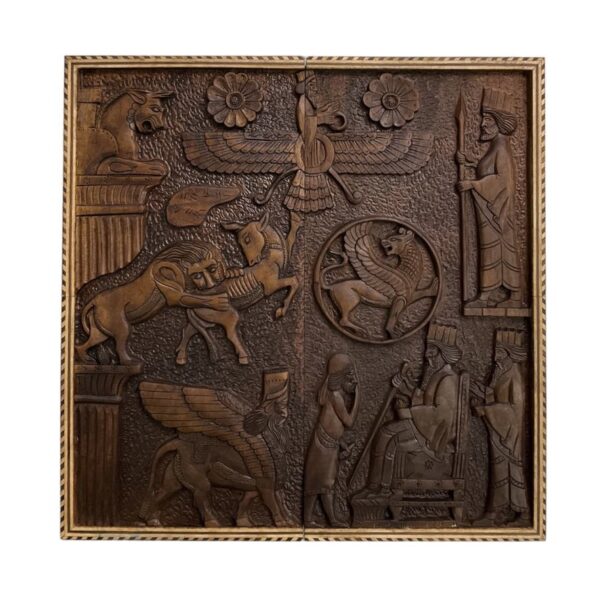 لوحة لعبة الطاولة من الخشب المنحوت باليد مع التراث الإيراني - الأخمينيون