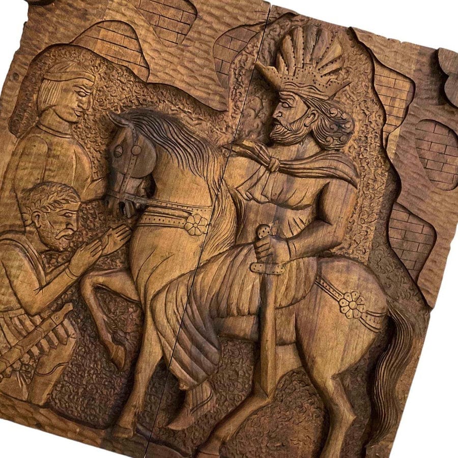 لوحة لعبة الطاولة من الخشب المنحوت باليد مع التراث الإيراني – شابور الثالث