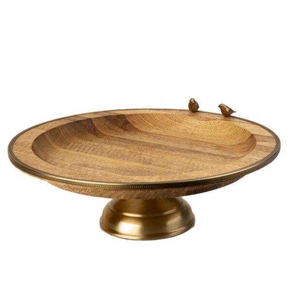 طبق تقديم خشبية للفواكه والحلويات بتصميم الطيور