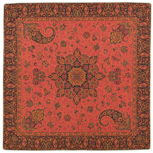 غطاء طاولة تيرمه يزد فاخر بنقشة البازلي الإيراني بهار