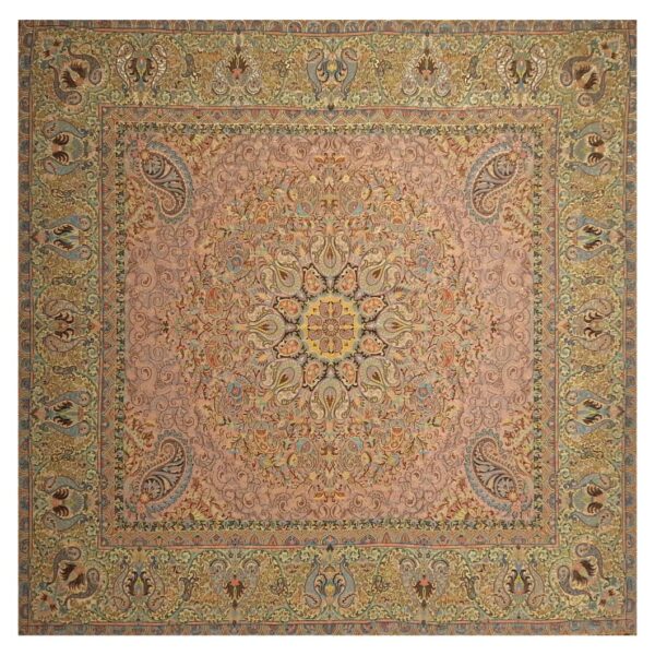 غطاء طاولة تيرمه يزد فاخر بنقشة البازلي الإيراني فروردين