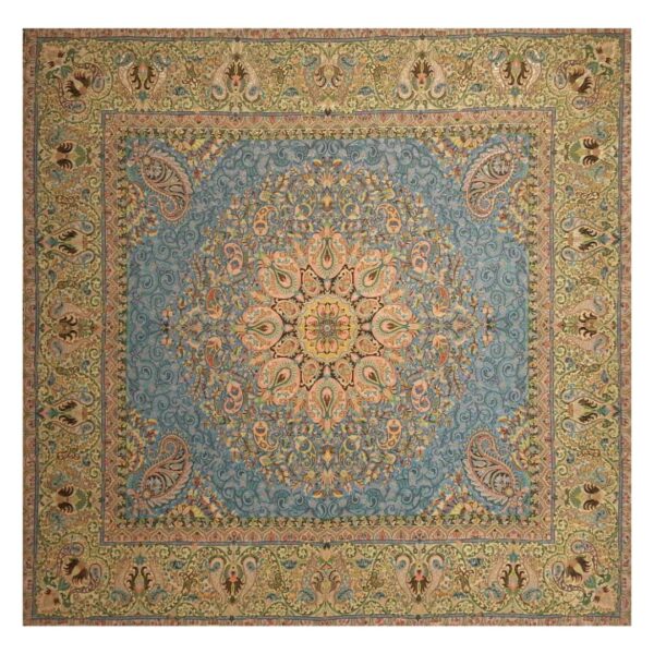 غطاء طاولة تيرمه يزد فاخر بنقشة البازلي الإيراني فروردين الثالث