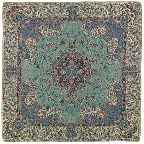 غطاء طاولة تيرمه يزد فاخر بنقشة البازلي الإيراني برديس