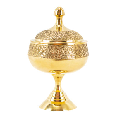 وعاء سكر نحاسي مع غطاء – تاووس