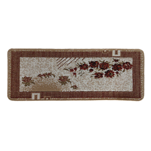 سجادة سلالم داخلية – تصميم زهور إيراني، مقاوم للانزلاق