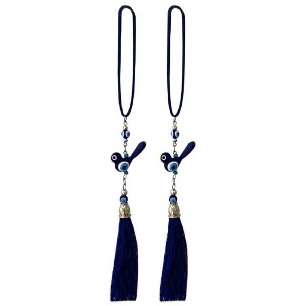 زينة مرآة الرؤية الخلفية للسيارة - عين الحسد طائر