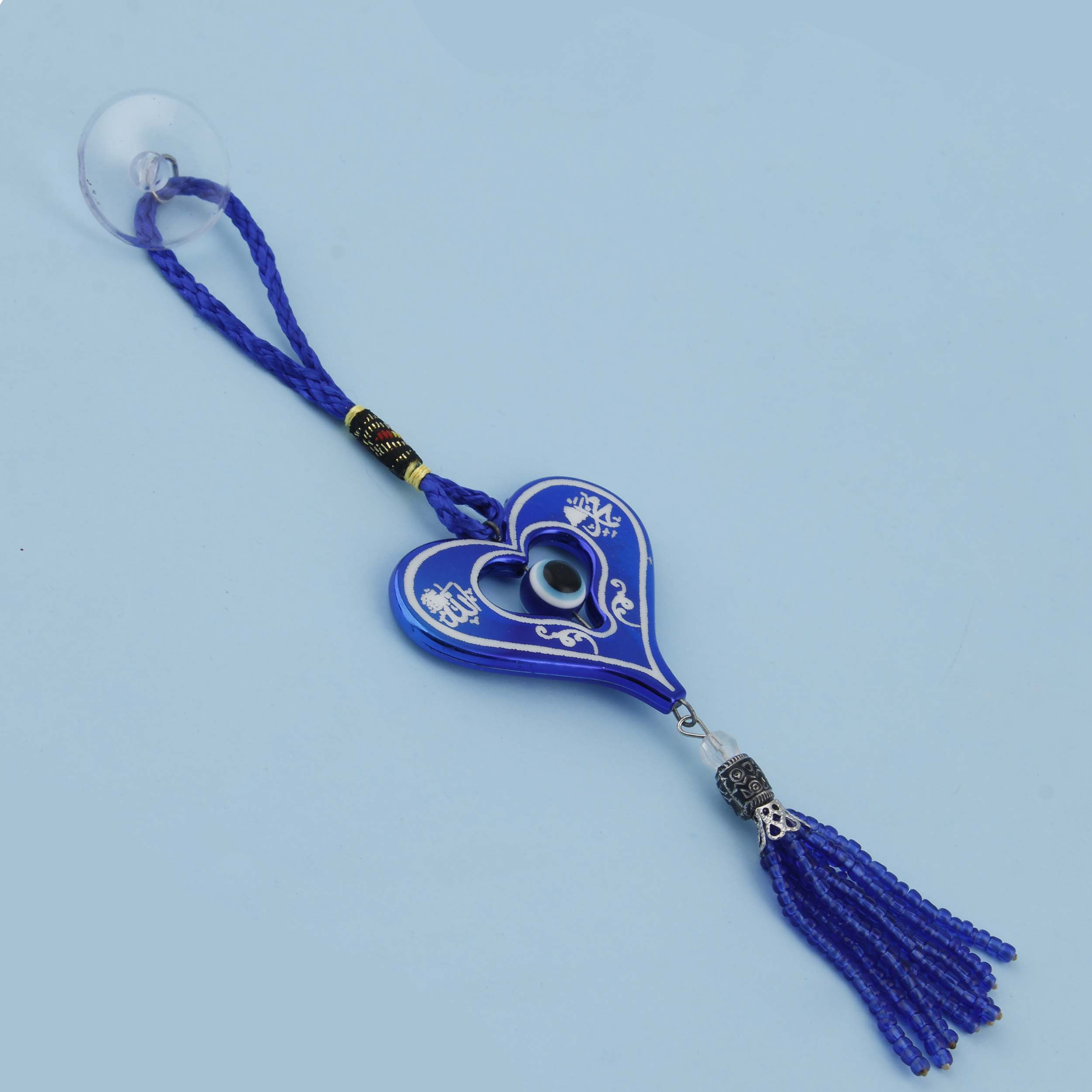 زينة مرآة الرؤية الخلفية للسيارة – عين الحسد قلب