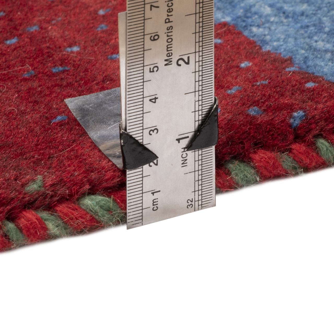 سجاد جابيه إيراني أصيل من الصوف محبوك يدويًا في فارس مخطط