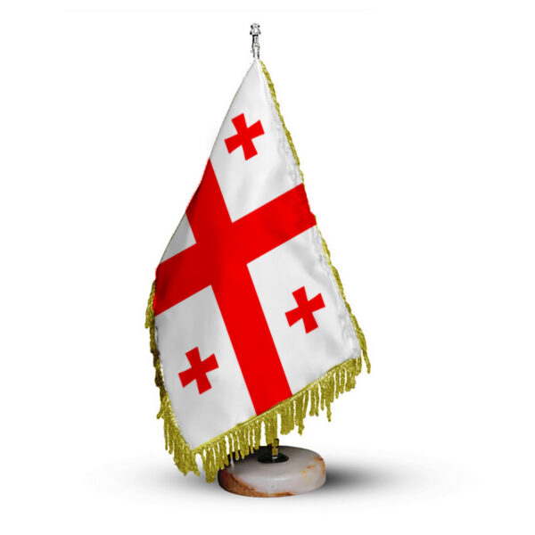 علم الطاولة لجورجيا بقاعدة حجرية