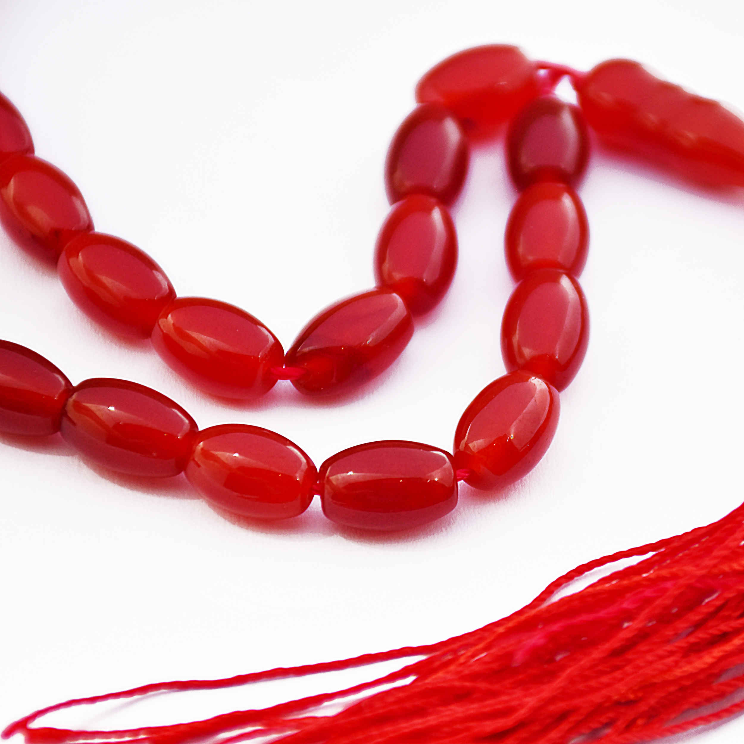 مسبحة إسلامية من العقيق مصنوعة من 101 حبة تسبيح هيلي