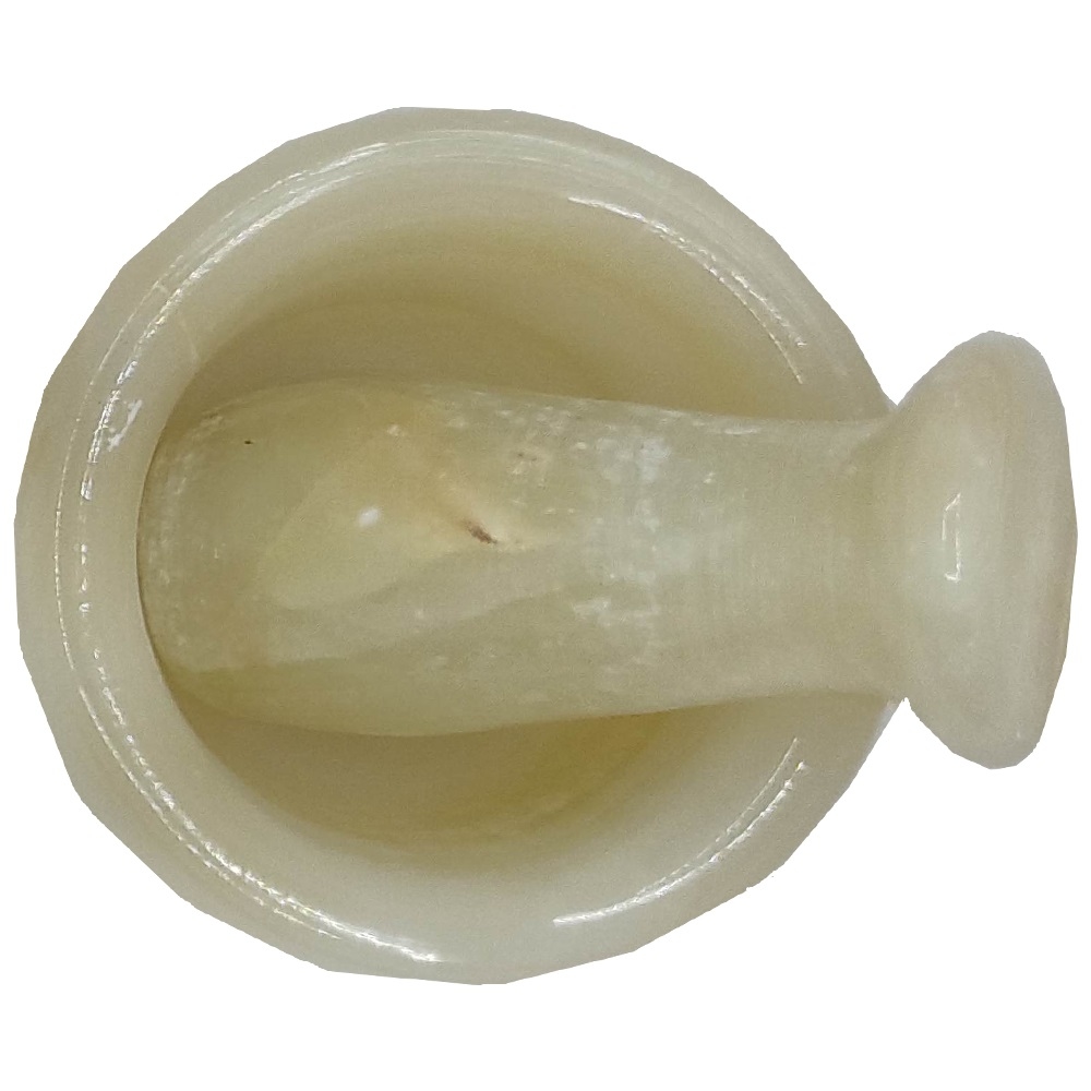 مجموعة هاون ومدق من الرخام مصنوعة يدويًا للأعشاب والتوابل