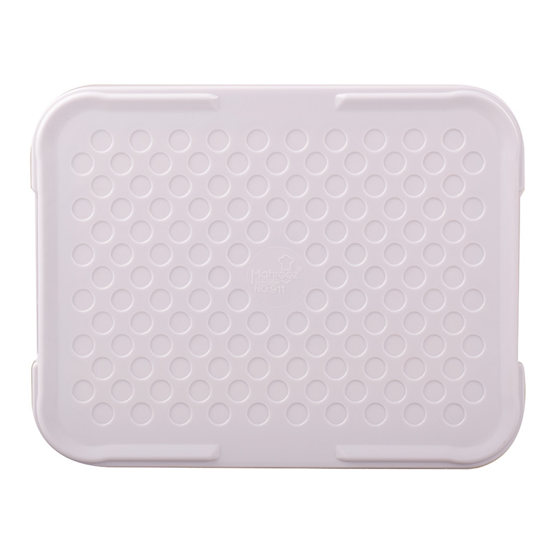 صينية ميلامين خفيفة الوزن ومتينة بتصميم زهور زرقاء