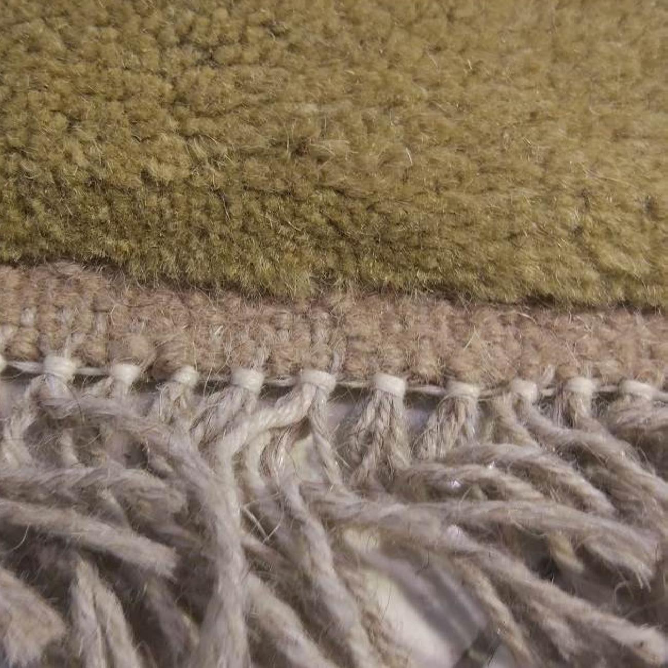 سجاد جابيه إيراني أصلي من الصوف محبوك يدويًا في فارس الأخضر اليشمي