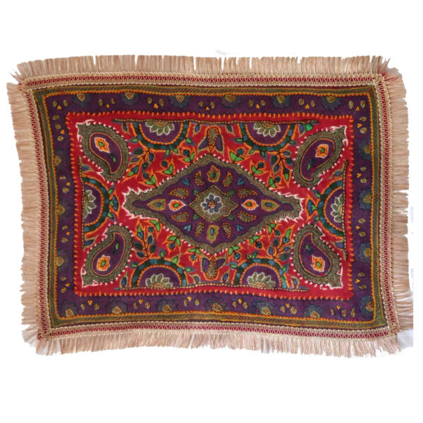 سجادة طاولة مصنوعة يدويًا بأناقة من باته كرمان، طراز بوته جغه