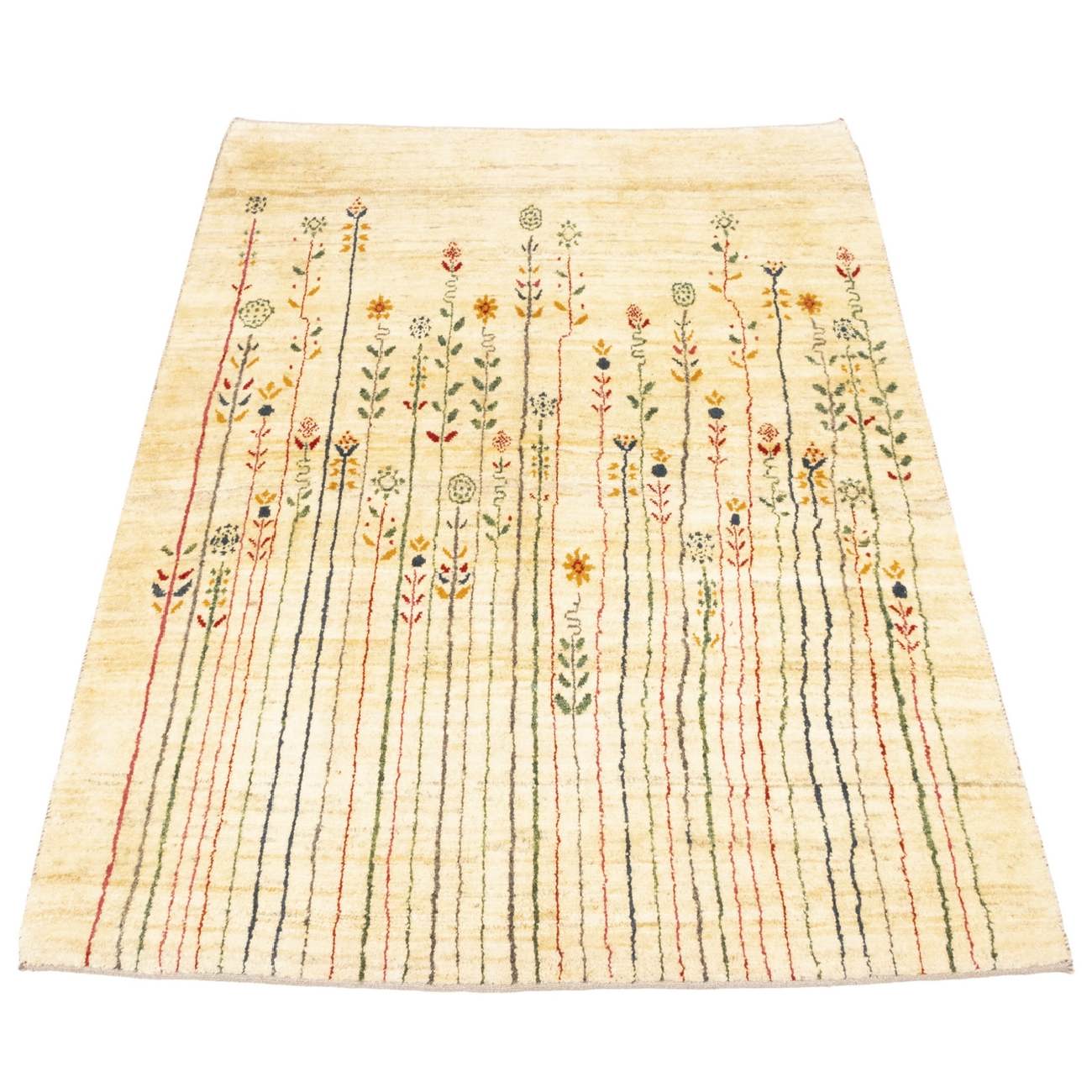 سجاد جابيه إيراني من الصوف محبوك يدويًا في فارس كريمي زهري