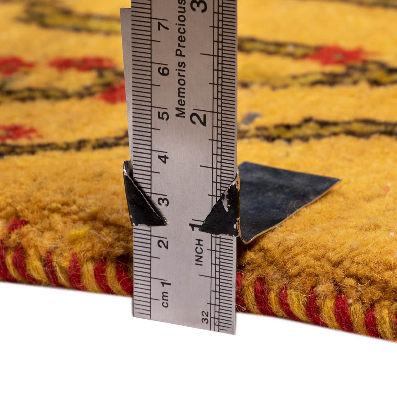 سجاد جابيه إيراني من الصوف محبوك يدويًا في فارس صفراء