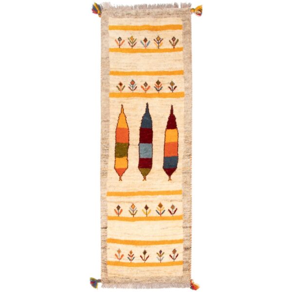 سجاد جابيه إيراني من الصوف محبوك يدويًا كاشيمير في فارس كريمي